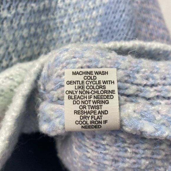 Jessica Simpson Knit Pastel Color-block Oversized Cropped Sweater Women XS Blue - Picture 5 of 16